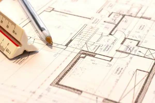 Image of architect Colne drawings